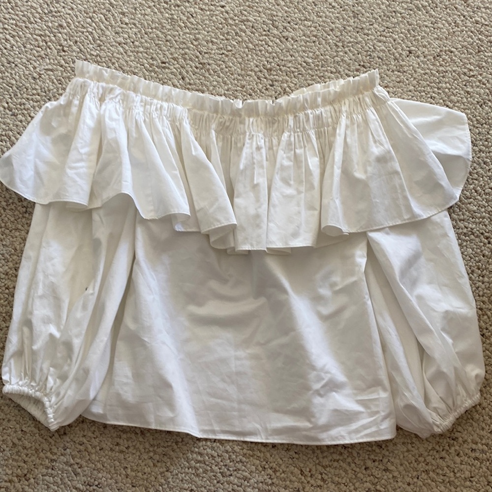 Off shoulder rouched blouse